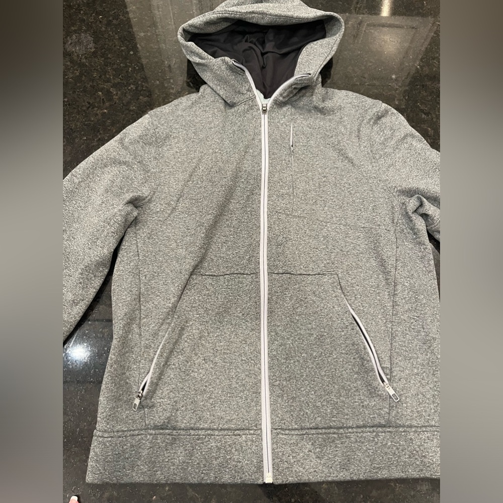 Lululemon City Sweat Zip Grey Full Zip Hoodie Jacket Men's SZ SM